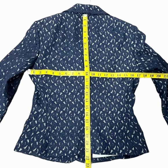 Kay Unger New York Blue Lace 3 Button Blazer Jacket 6 - Picture 8 of 8